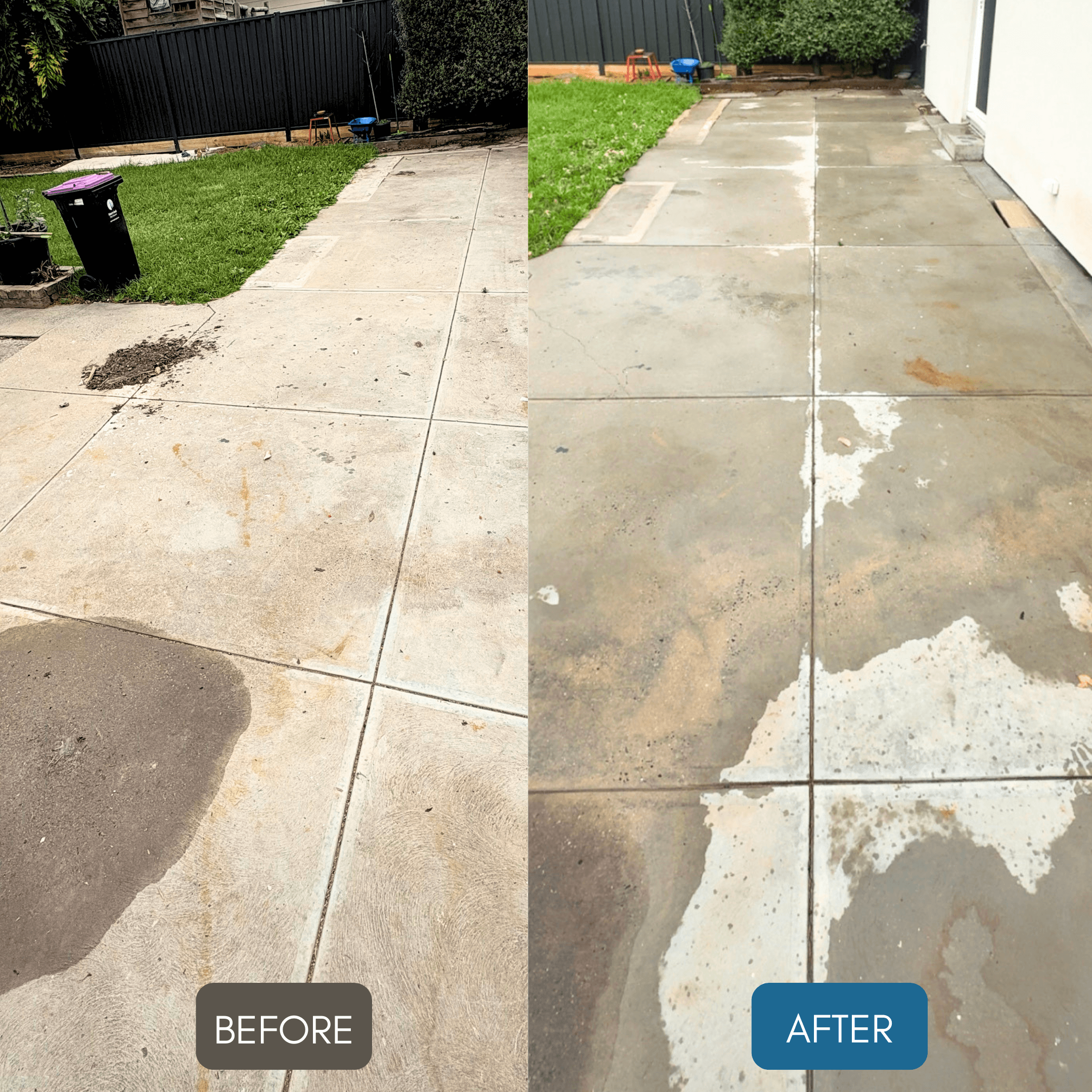Before and after acid washing – Project 3