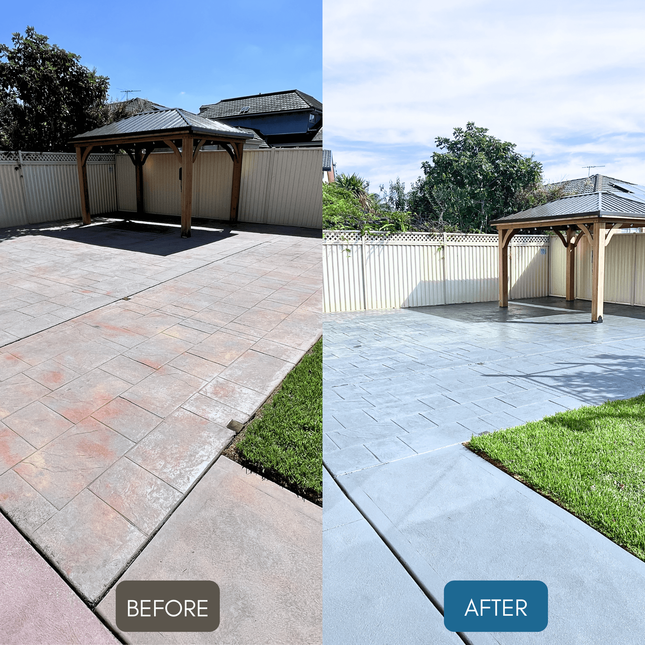 Before and after acid washing – Project 4